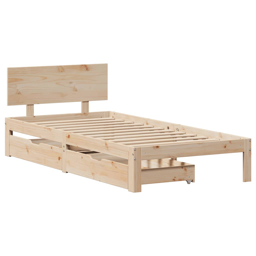 Bed Frame With Drawers Without Mattress 160X200 Cm