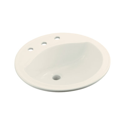 Modesto Ceramic Circular Drop-In Bathroom Sink