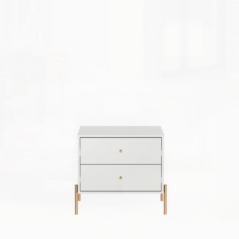 Modern Nightstand For Bedroom, Living Room, White