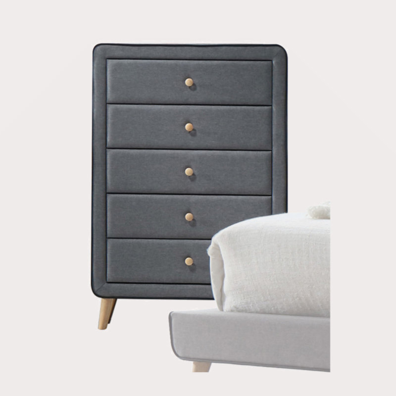 Valda Light Grey Fabric Chest