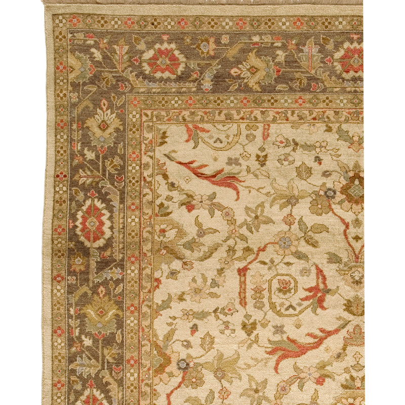 Wool Oriental Area Rug in Brown/Beige/Red, Rectangle 8' x 10'