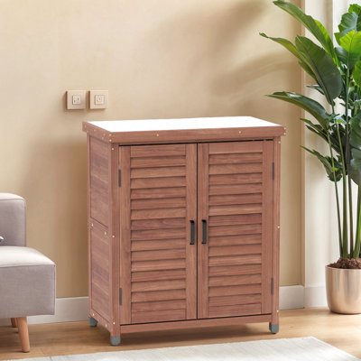 Avec rangement Table basse en métal et banc de rempotage pour l'extérieur