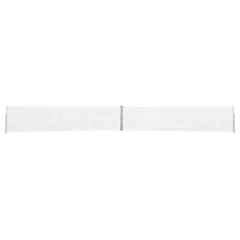 Dakota Fields 1200cm W Fabric Cover Motorised Retractable Side Awning, Cream