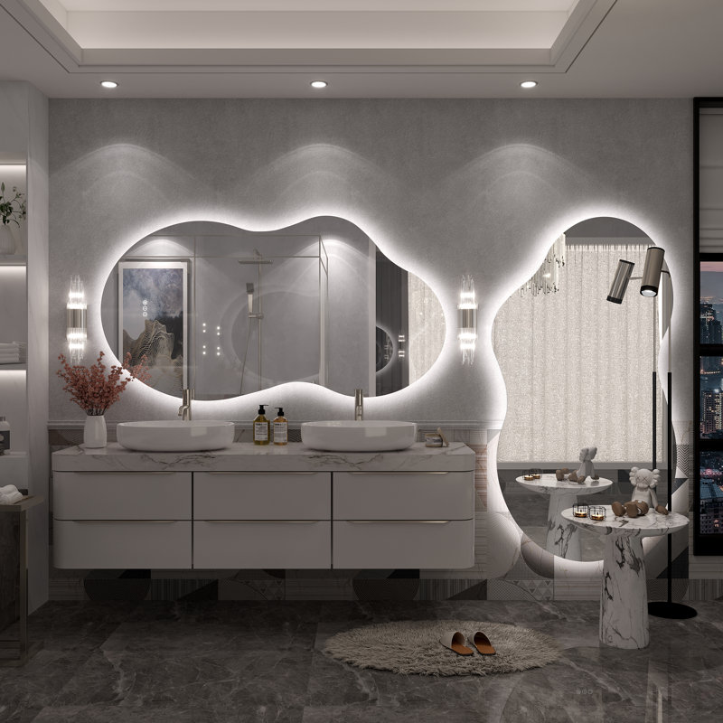 Miroir de salle de bain Molly, 60 po x 32 po, Rétroéclairé seulement