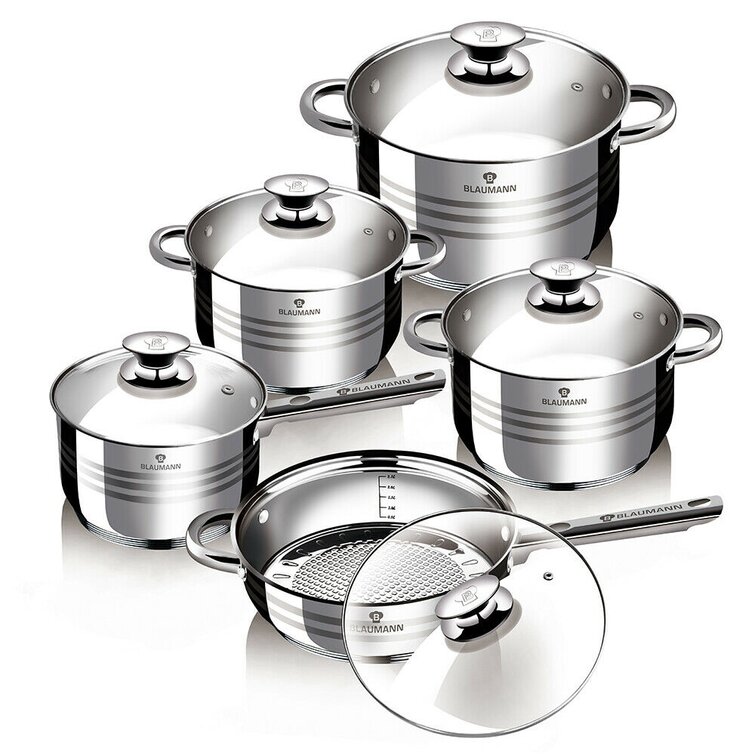 10 - Piece Non-Stick Stainless Steel Cookware Set