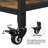Eastway 47.5" Iron Kitchen Island with Locking Wheels ,2 AC Outlets-1433397234