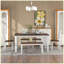 Rustic Style 6-Piece Dining Room Table Set with 4 Chairs and a Bench