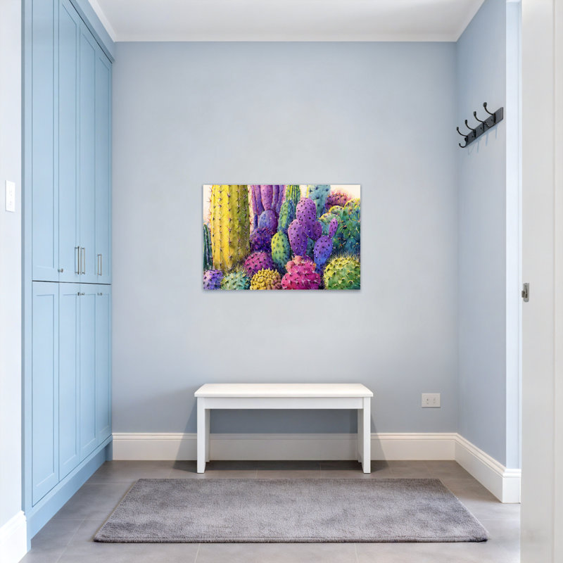 Plantes et fleurs, impression de jardin de cactus colorés Z251224084240944392, H 28 po x l 40 po