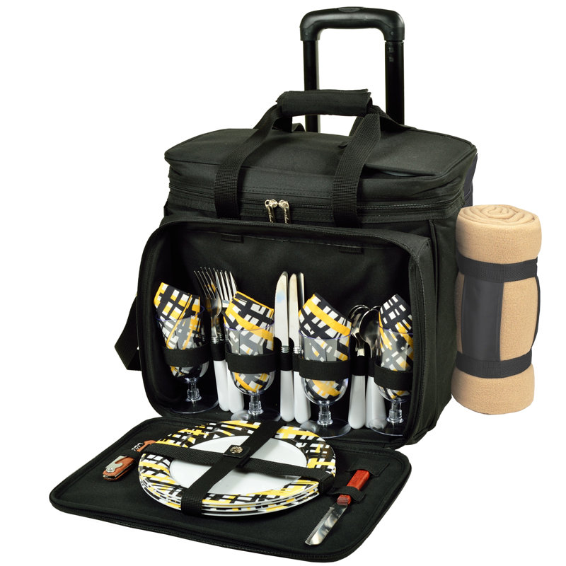 Sarai Equipped for 4 Picnic Rolling Cooler