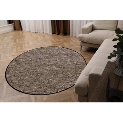 Round Ortaliz Wool Area Rug