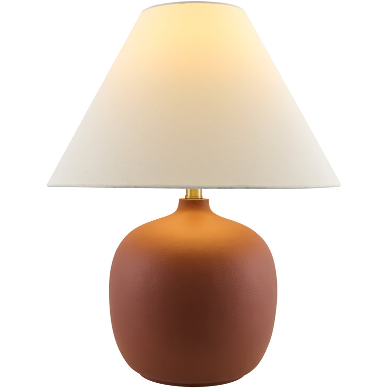 Burlison Makurdi Table Lamps, White, Terracotta