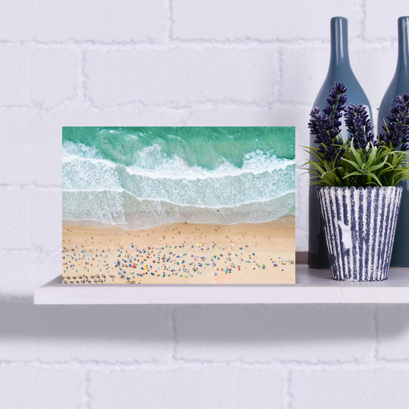 Art contemporain plage aérienne, 12" H x 18" W