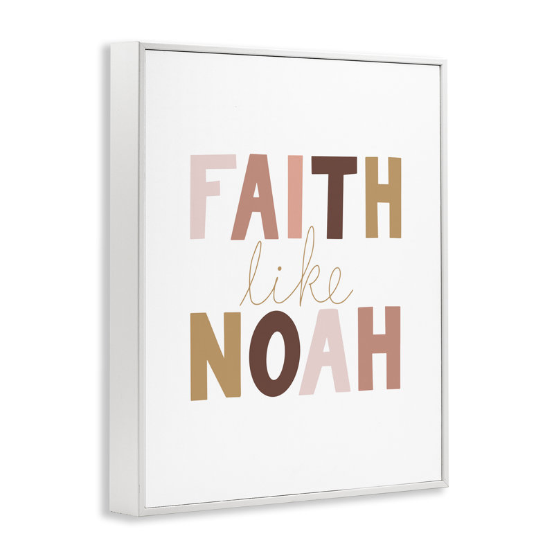 Faith Like Noah Girl, estampe numérique encadrée par Tara Moss, Estampe numérique encadrée blanc bord de mer