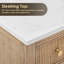 Lala 36" Single Bathroom Vanity with Grain White Engineered Stone Countertop without Mirror-4802292