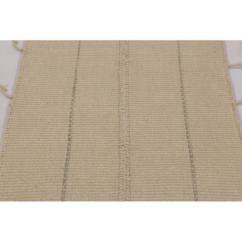 Rez Kilim Area Rug in Beige, Gray
