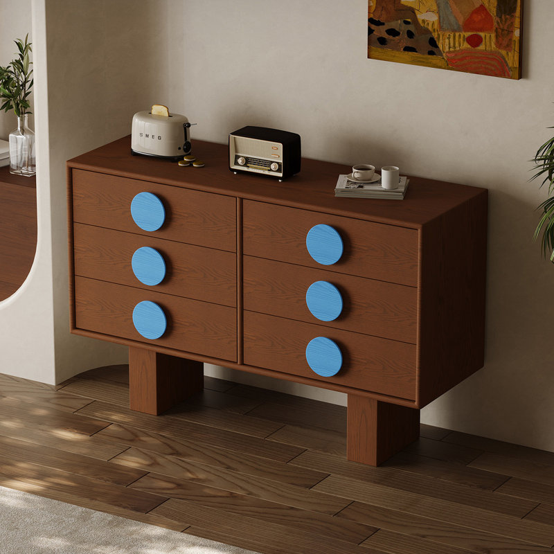Armoire à tiroirs de style français rétro, H 33,46 po x l 47,24 po x P 15,75 po