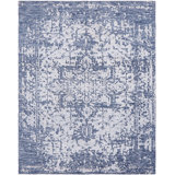 Oriental Area Rug in Blue/Ivory