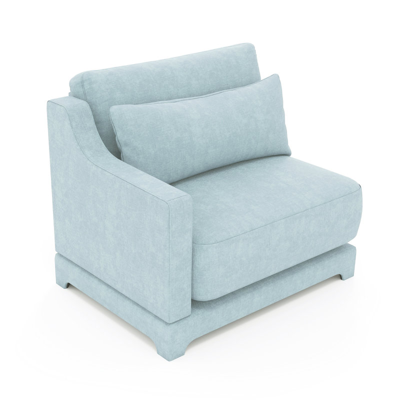 30 canapé d'angle gauche avec 1 oreiller - bleu