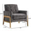 Fauteuil d'appoint à dossier capitonné Matson - Charbon-550103625