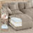 164"W Upholstered Sectional Sofa Cloud Couch With Cup Holders, USB Ports & Storage Console-2023022426