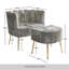 Ensemble de fauteuils demi-tonneau en velours 2 pièces Lashaunta-86824064