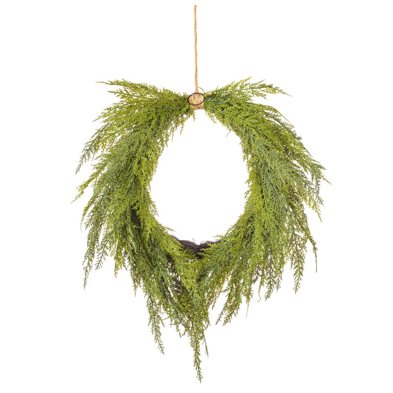 Couronne de cèdre verte 24 po, 24"