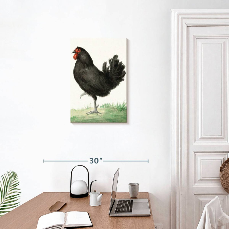 Brampt Standing Black Chicken, 24" H x 16" W