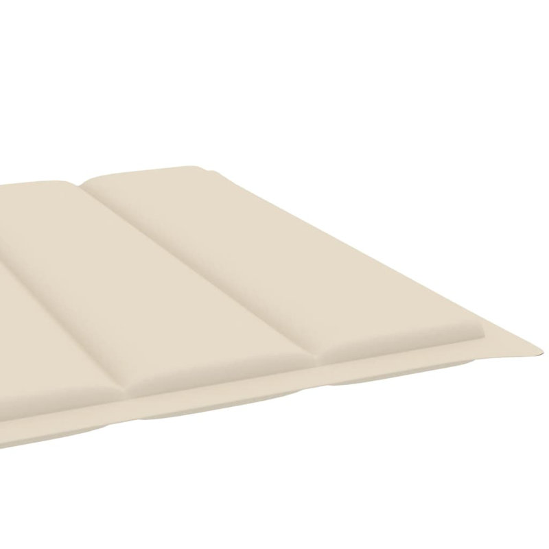 Chaise longue avec coussins en bambou 2 personnes Currin Breeze, Crème, crème