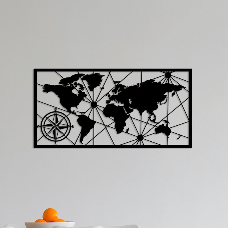 Stylish Black Decorative Metal Wall Accessory, 31.5 x 15.7 inches | 100% Metal Construction, Thickness: 0.06 inches | Easy Wall Mount Design, Perfect for Home Décor & Modern Spaces, Durable & Elegant