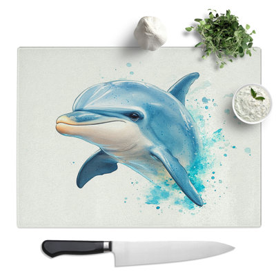 Dolphin Vol.3  Glass Chopping Board