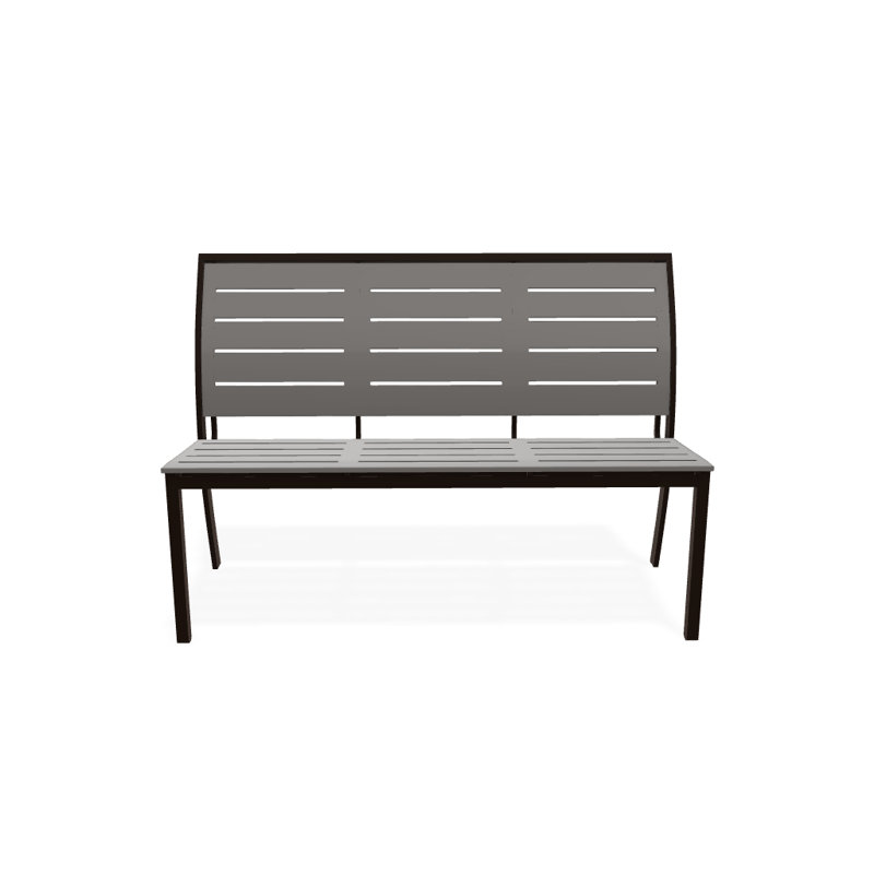 Banc de parc empilable aluminium Bazza, Aqua PQ0, Kona texturé
