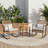 3-piece Patio Wicker Conversation Set With Side Table