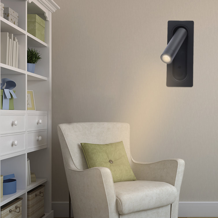 6W LED Headboard Bedside Lamp Switch Wall Mounted Light Fixture Adjustable  Aisle