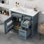 Meuble-lavabo 36 po avec lavabo, lavabo en céramique, 2 tiroirs basculants, charnières de porte à fermeture en douceur-827535709