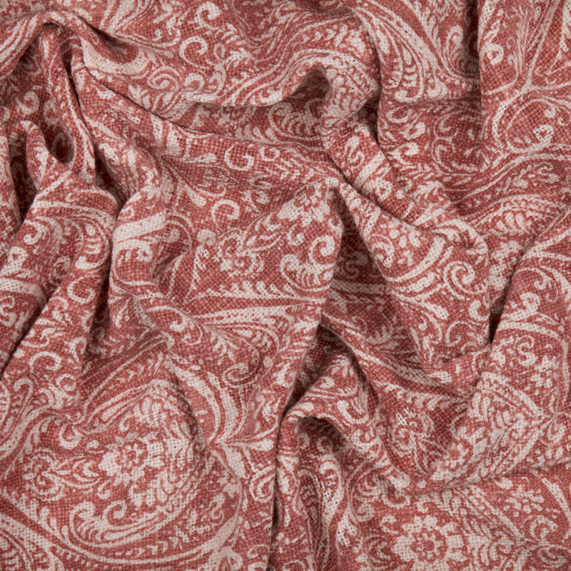 Durelle Throw Machine Woven Throw Blanket, Pink