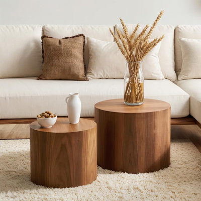 Alvertia Modern Wood Coffee Table set , End table, side table,Ottoman,nesting table