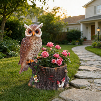 Jardinière multifonctionnelle en résine 22 po Hibou