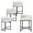 Upholstered Counter Stool With Metal Frame-2009435953
