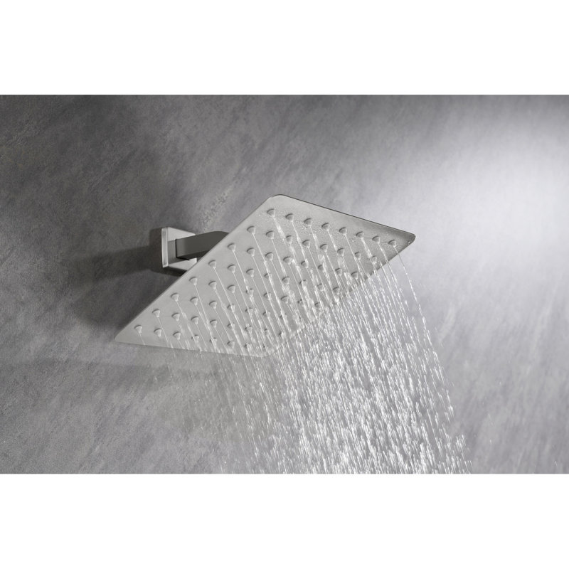 Fashionable 304 Stainless Steel Showerhead With Self-cleaning Feature - 8.03x8.03x10.11 In, 1.83 Lb, Brushed Nickel Shower Head Self Nozzles 8x8x10 Inches, 1.8 Lbs, Finish