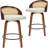 Swivel Faux Leather Cushion Rattan Back Counter & Bar Stools-215557214-215557212