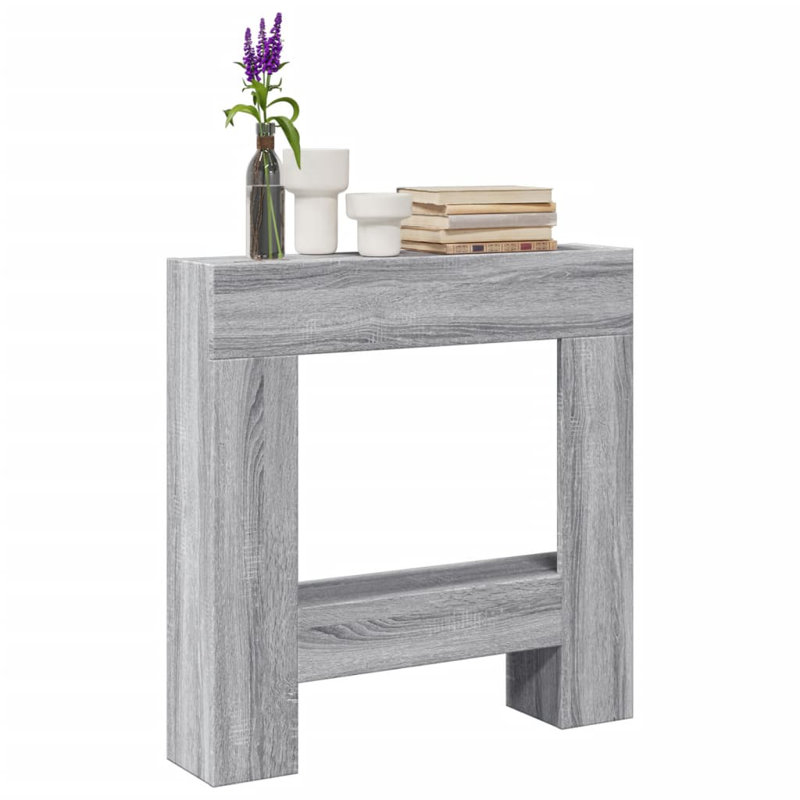Fireplace Surround 81X18x82 Cm Engineered Wood, Grey Sonoma