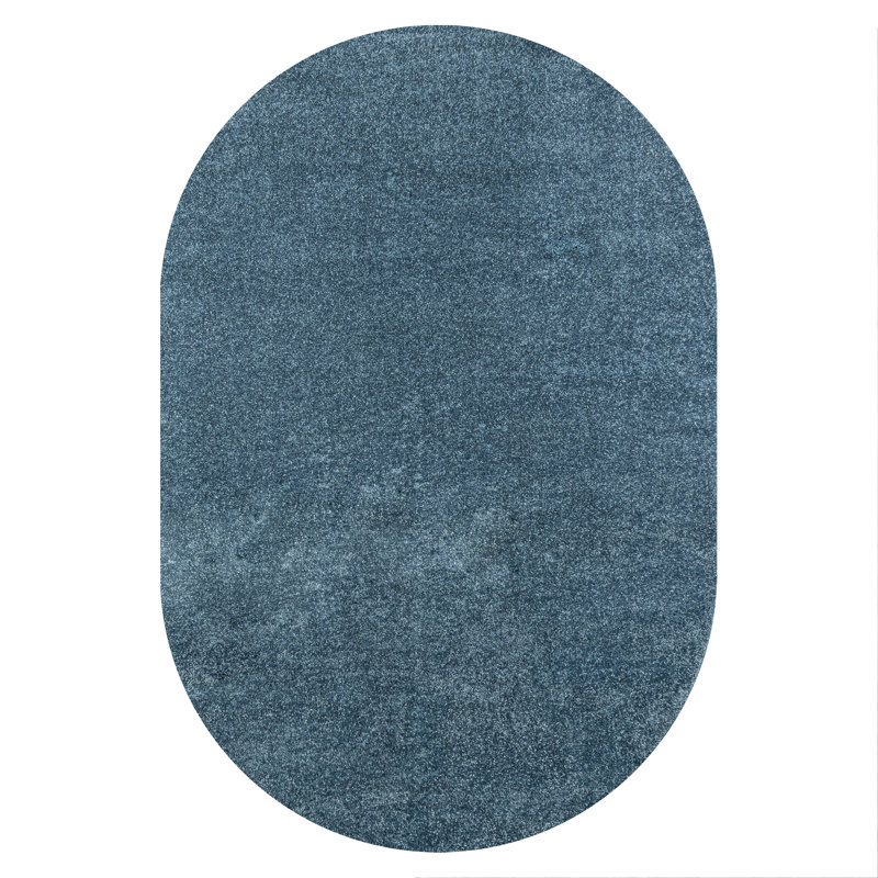 Tapis turquoise Asalah, Ovale 6 pi 2 po x 9 pi