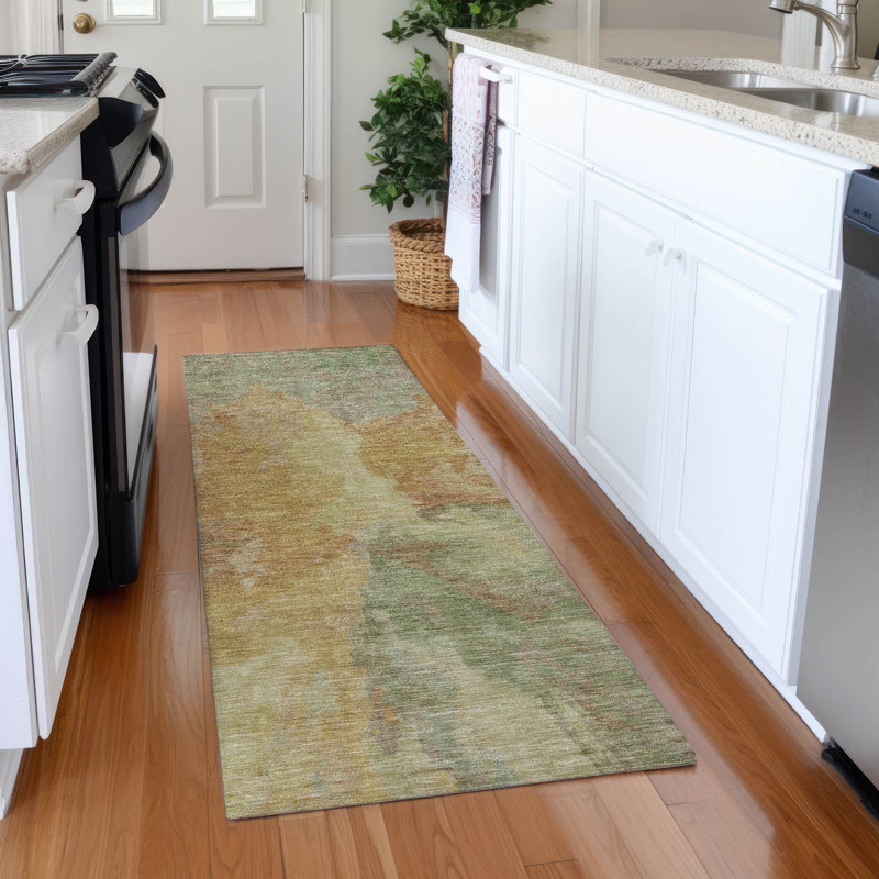 Tapis intérieur / extérieur Theodara Aloe, 2'3" x 7'6"