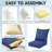 Outdoor Deep Seating Cushion loveseat of 2 -Waterproof, Detachable Cover 24"x24"x4"+22.5"x24"x6.5" Blue-1055974321