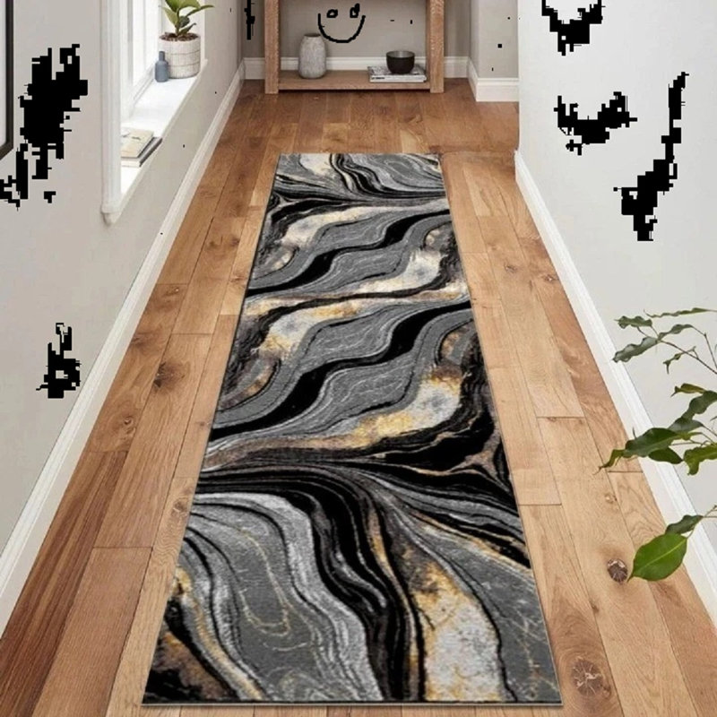 Abstract Area Rug, Runner 60 x 300 cm