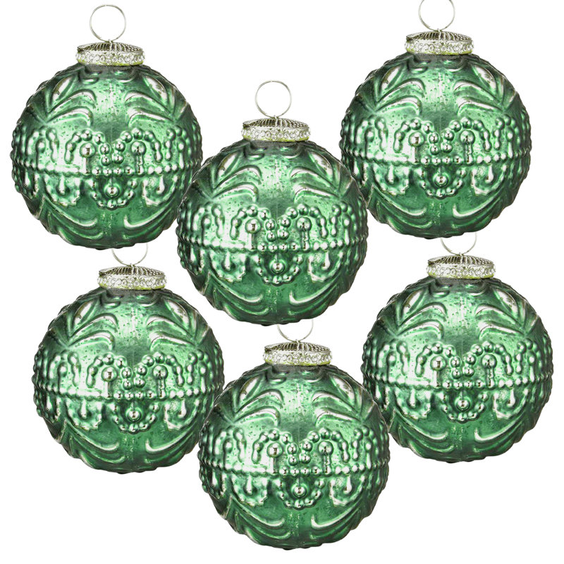 Boules de Noël en verre 3,9 po - Décoration suspendue pour fêtes et arbres