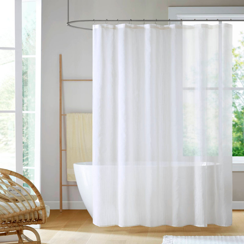 Rideau de douche 1 pièce 72X84 ", Blanc