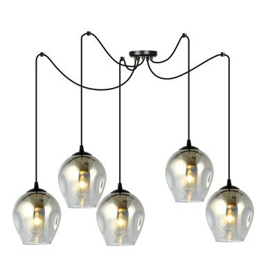 Cadge 5 - Light Black Cluster Pendant