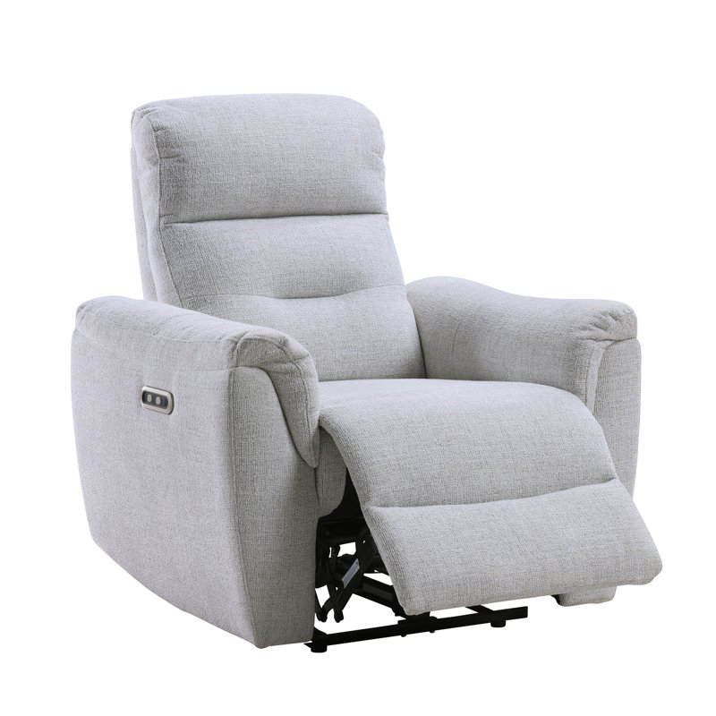 Fauteuil inclinable électrique en chenille gris Eastre avec port USB