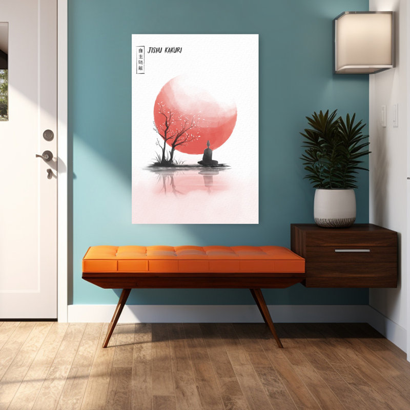 Art contemporain contemporain, nature paisible et élégante, H 48 po x l 32 po